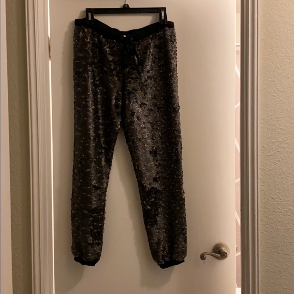 NEVER WORN sequined joggers